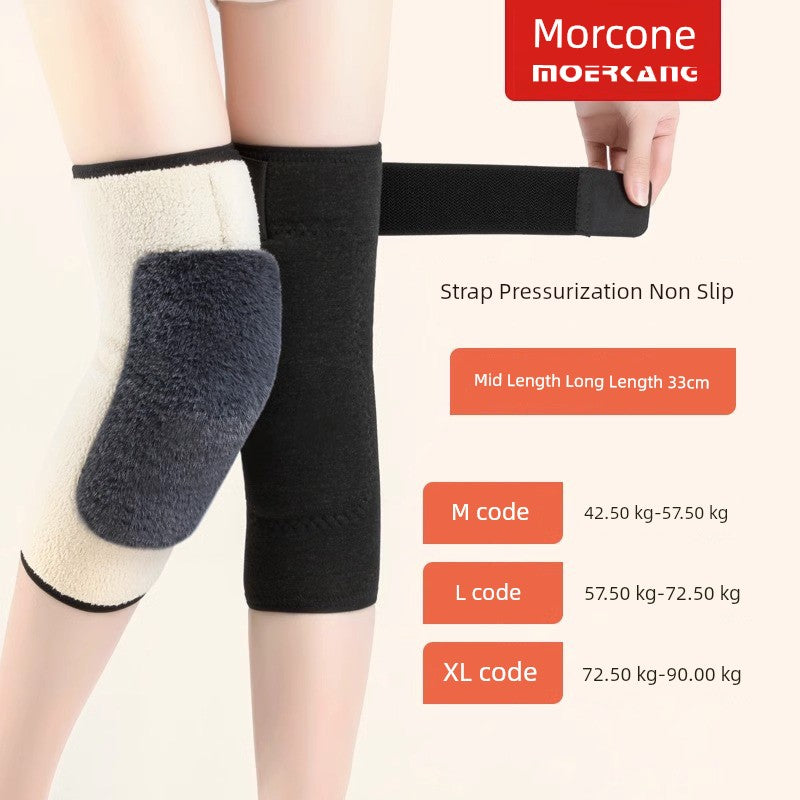 Non-Slip plus Velvet Heattech Old Cold Legs Fall and Winter Knee Pad