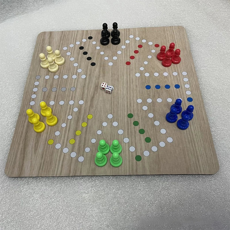 6 Player Flying Chess Ludo Ludo Jackaroo Rubber Pad Chess Board 35cm About 280 Grams Multiplayer Interactive Puzzle Game