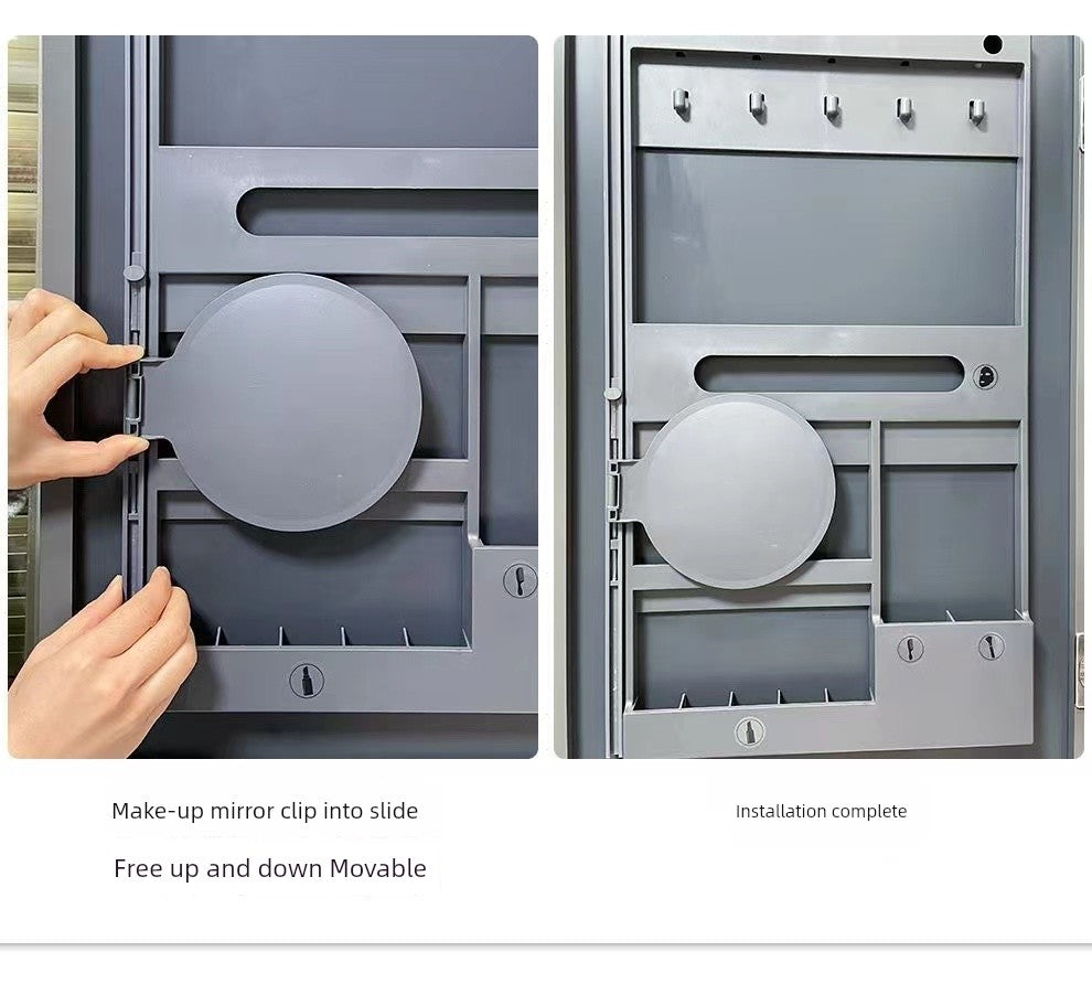 Accessible Luxury Cosmetics Storage Rack Punch-Free Bathroom Cabinet
