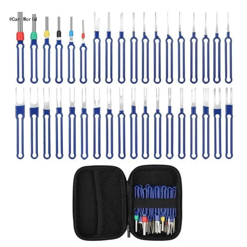 Multipurpose Automotive Terminal Removal Set, Electrical Pin Extractor Release Puller Tool for Car Connector Service 6XDB