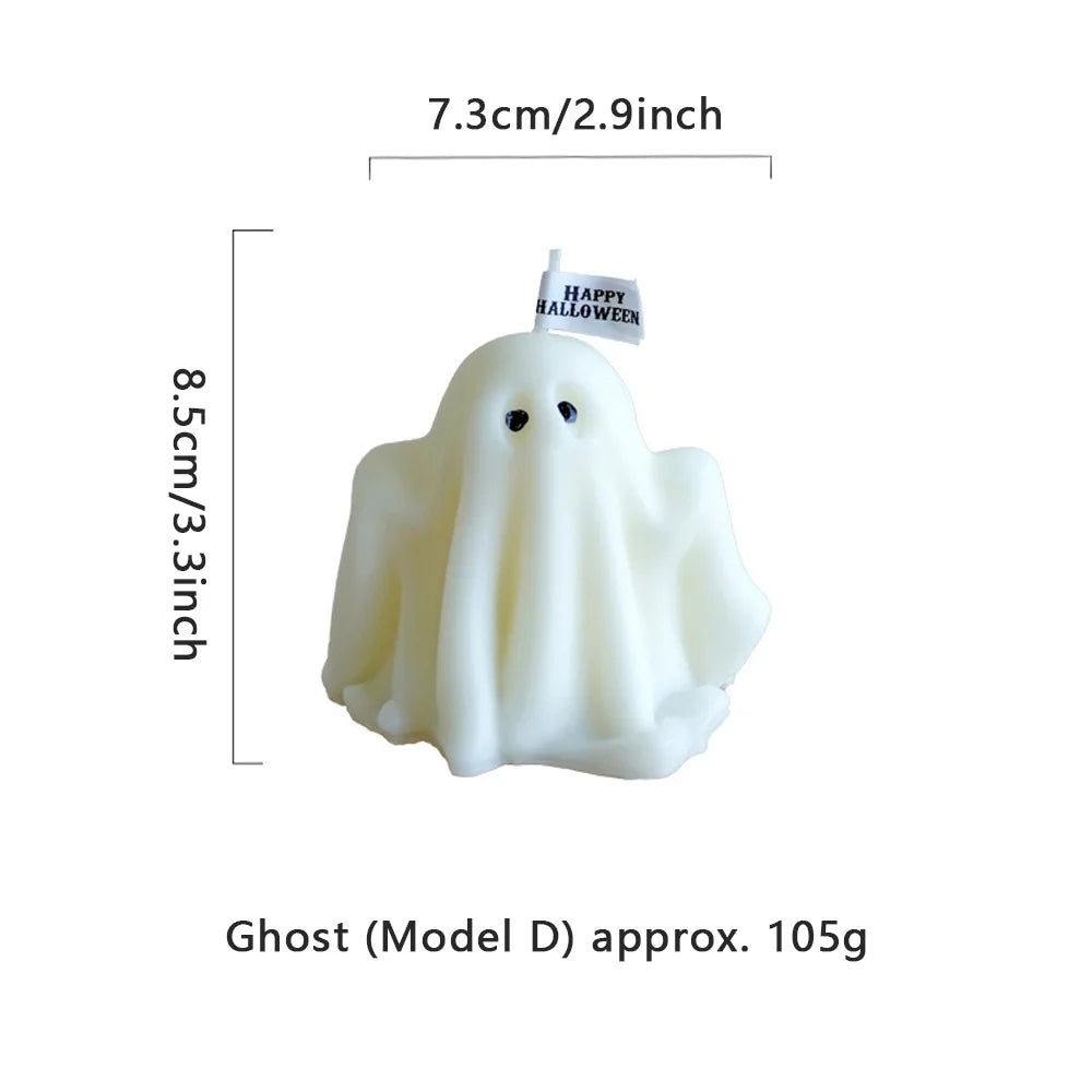 Halloween Ghost Candle Creative Ornaments Atmosphere Candle With Spooky Design Luxury Gift Fragrance Candle Party Desktop Decor