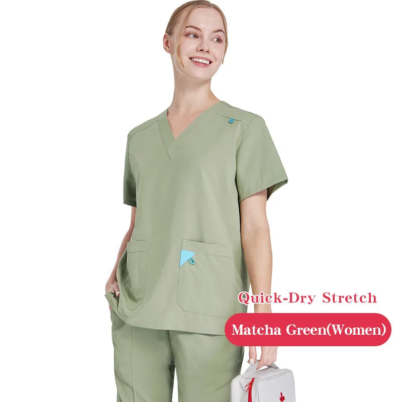 UltraAir™ Scrub Uniforms Nurse Performance Stretch Quick-Dry Healthcare Doctor Hospital Dental Pediatric Medical Scrubs S12