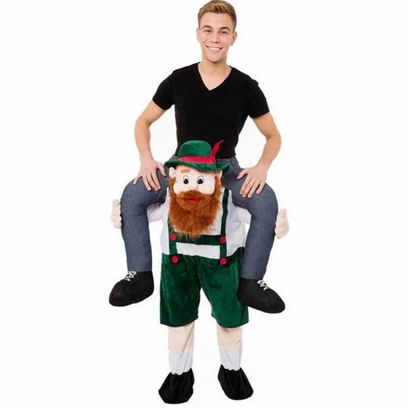 Novelty Funny Personality Animal Fake Legs Magic Pants Spoof Clothes Ride On Me Woman Men Christmas Halloween Costume Only Pants
