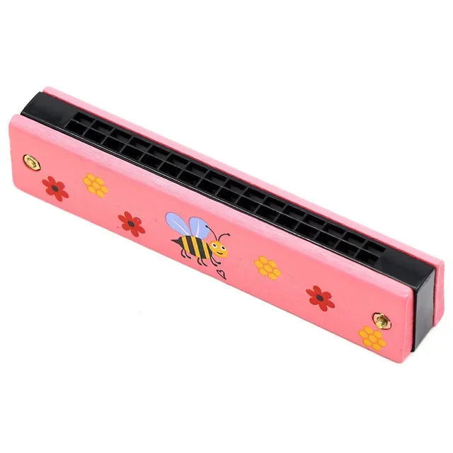 16 Holes Cute Harmonica Musical instrument Montessori Educational Toys Cartoon Pattern Kids Wind Instrument Children Gift Kids