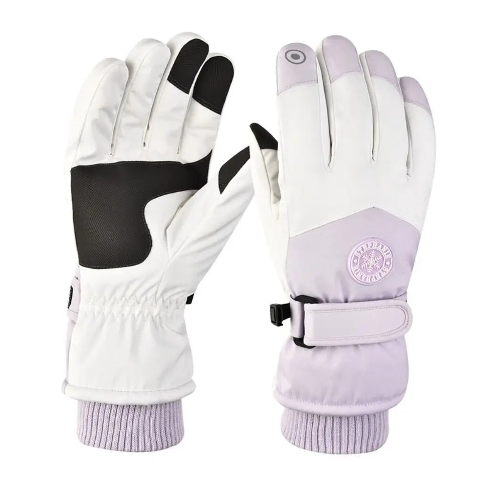 Outdoor Sports Touch Screen Winter Ski Gloves Warm Waterproof Velvet Gloves Korean Style Thermal Driving Gloves Outdooor