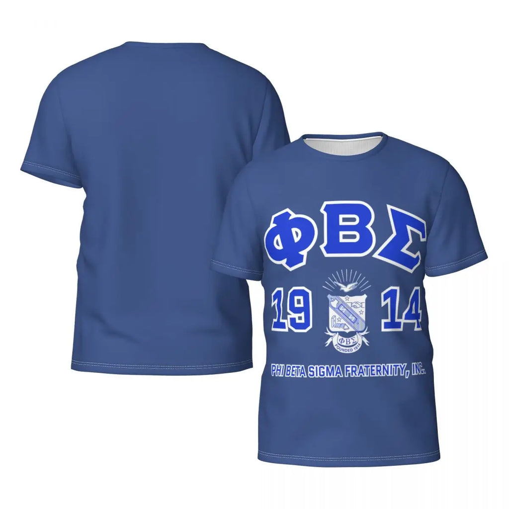 Phi Beta Sigma PBS Fraternity Men's Athletic Cotton Classic Short Sleeve Crewneck T-Shirt Tee Shirt