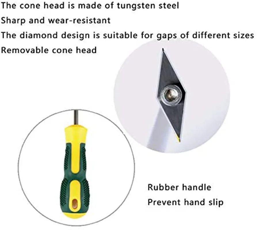 Professional Ceramic Tile Grout Remover Tungsten Steel Tiles Gap Cleaner Drill Bit for Floor Wall Seam Cement Cleaning Hand Tool