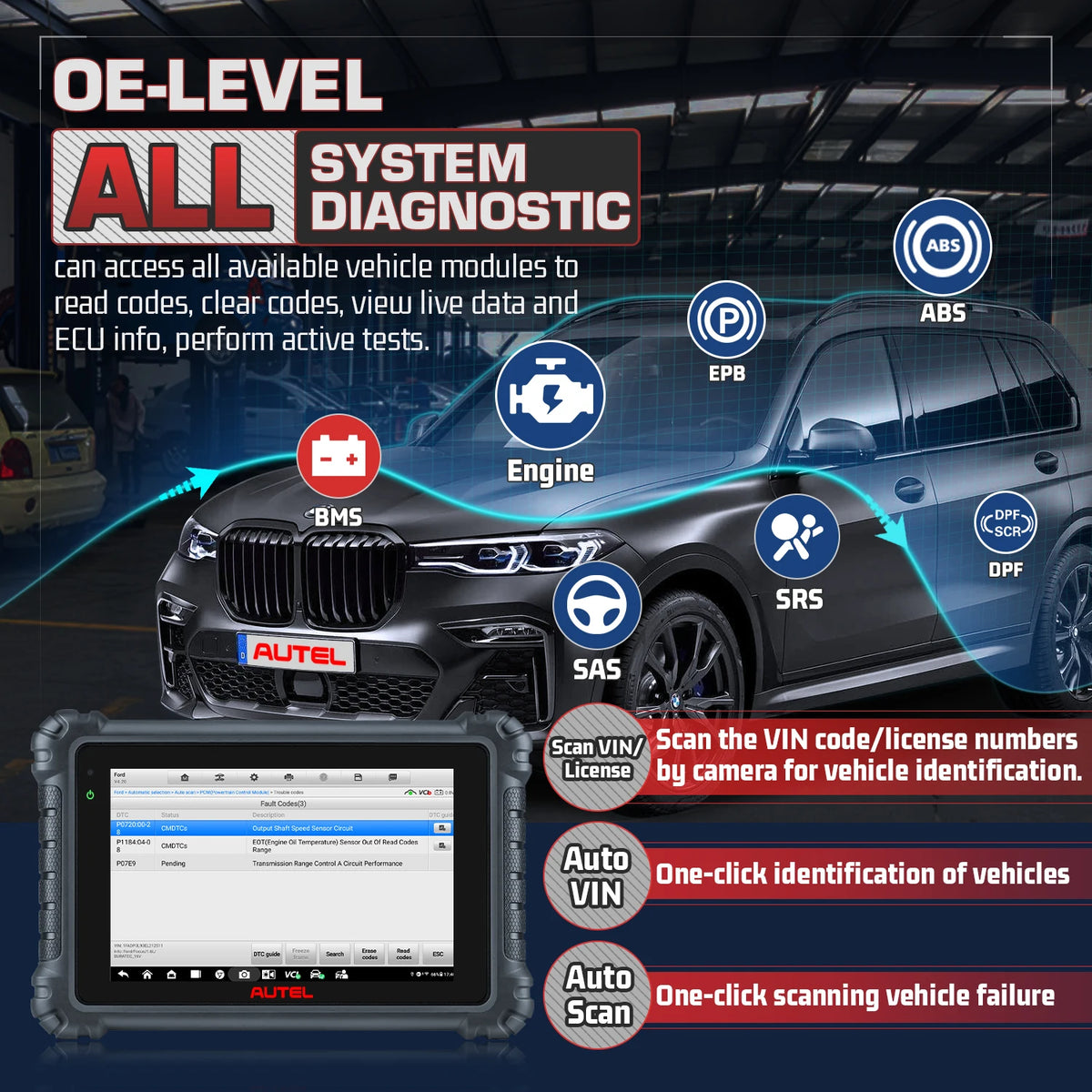 2025 Newest Autel MaxiCOM MK906PRO Diagnostic Tool, MK906 Pro OBD2 Auto Car Scanner ECU Coding 36+Service All System CAN FD DoIP