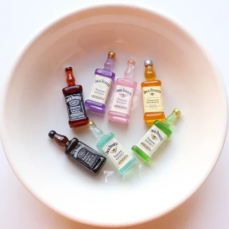 10pcs Mini Alcohol Drink Bottle Simulation Beverages DIY Home Decor Miniatures Fairy Garden Ornament Dollhouse Decor Accessories