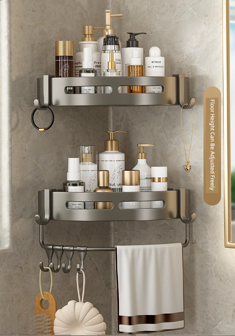 Toilet Punch-Free Wall-Mounted Bath Storage Rack