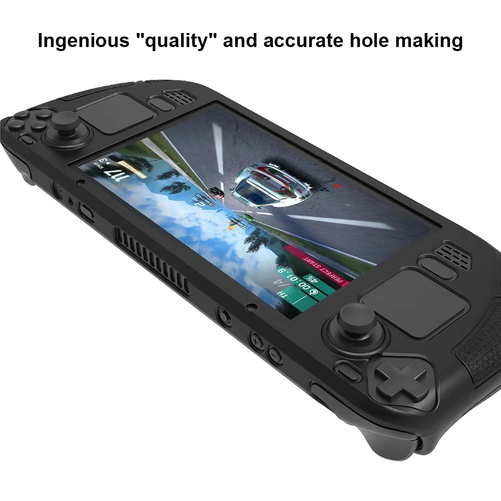 Silicone Case For Steam Deck OLED Game Console Full Protection with Bracket Cover Shell Anti-fall Protective Case for Steam Deck