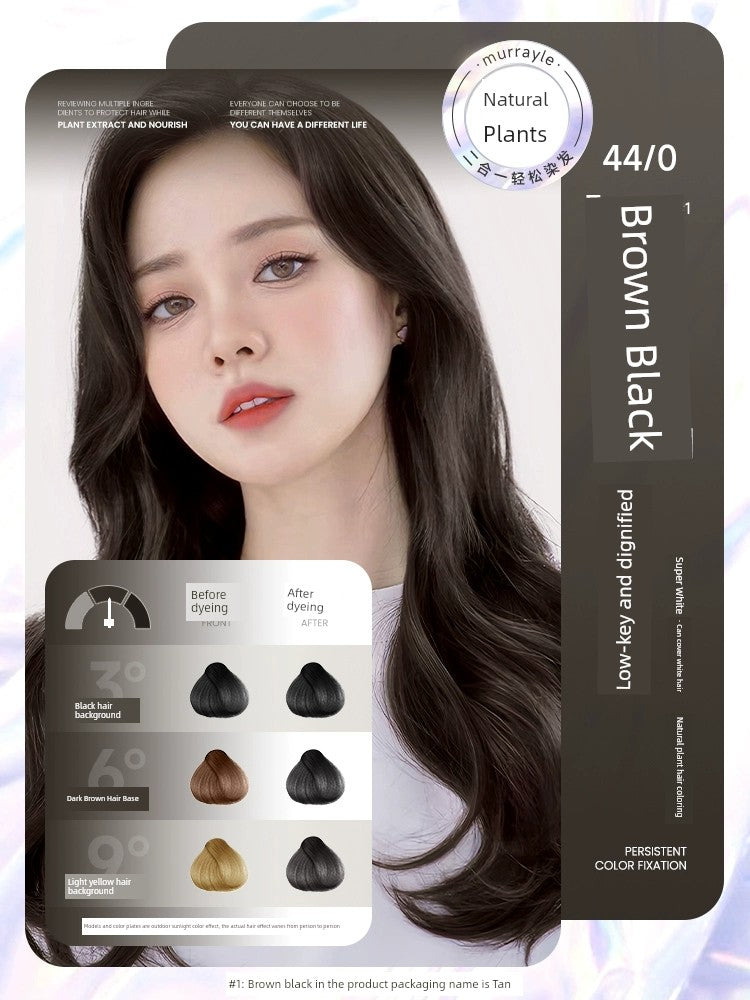Natural Non-Irritating Dark Brown Plant Bubble Hair Dye