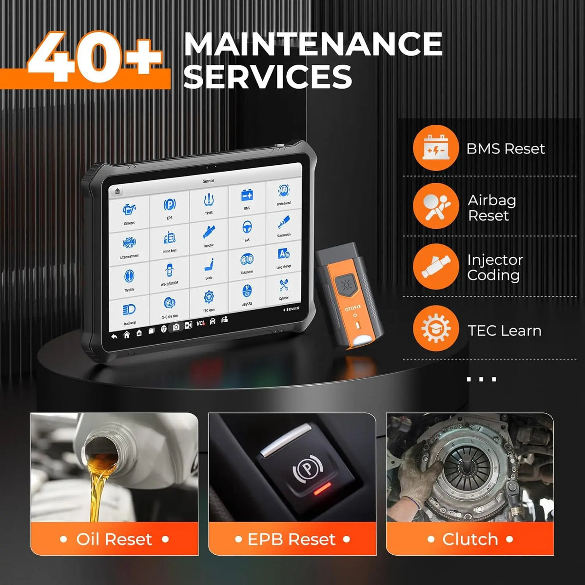 OTOFIX D1 PROS Car Diagnostic Scanner ECU Coding OBD2 Scanner BiDirectional Automotive Scan Tool CANFD DOIP 2-Years Free Update