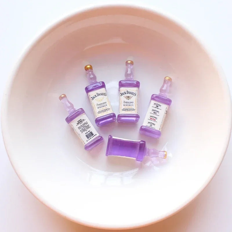 10pcs Mini Alcohol Drink Bottle Simulation Beverages DIY Home Decor Miniatures Fairy Garden Ornament Dollhouse Decor Accessories
