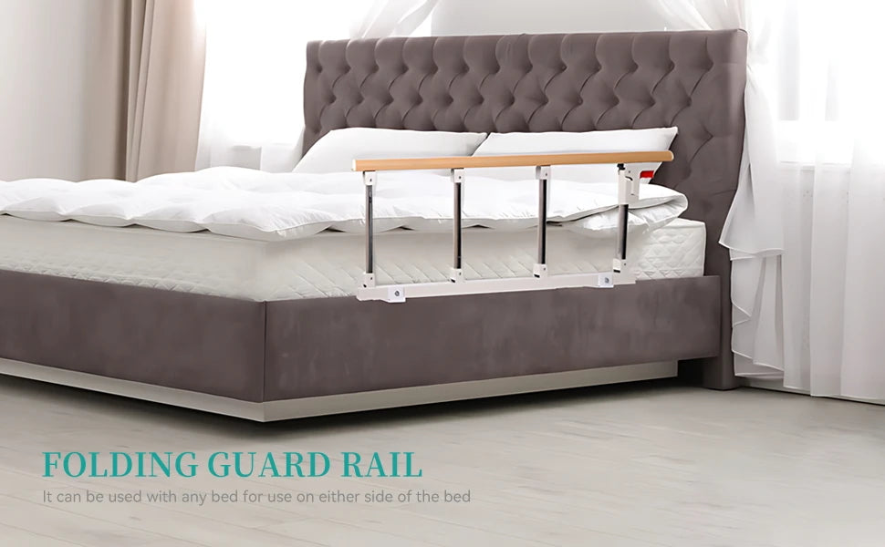 Bed Rails for Elderly Adults，Folding Bedside Assist Rail Handle, Adjustable Bed Assist Handle for Preventing Falling Out of Bed