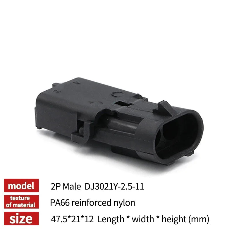 5/20/100sets 1 2 3 4 6Pin Way Delphi 2.5 GM Automotive Female Male Weather Pack Electrical Socket Plug Automobile Connectors