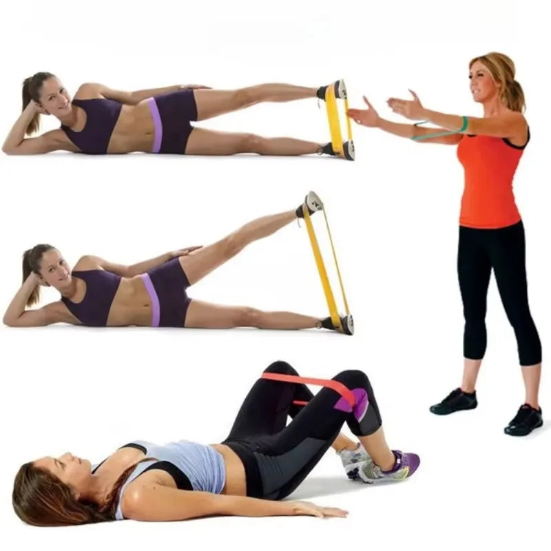 Tpe Resistance Bands Fitness Set Rubber Loop Strength Training Workout Expander Yoga Gym Equipment Elastic Portable Pilates