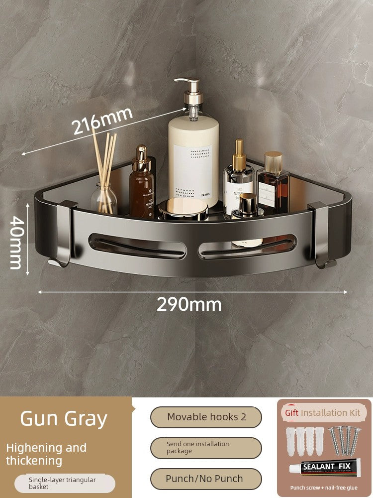 Toilet Punch-Free Wall-Mounted Bath Storage Rack