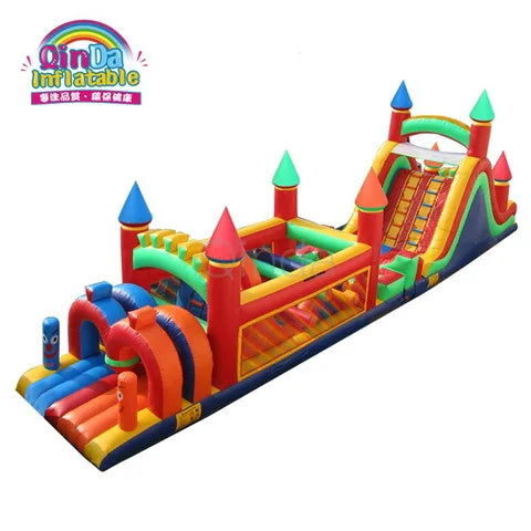 Commercial Giant Boot Camp Kids And Adult Military Inflatable  Obstacle Course For Sale