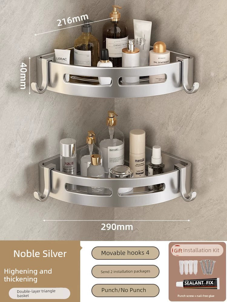 Toilet Punch-Free Wall-Mounted Bath Storage Rack