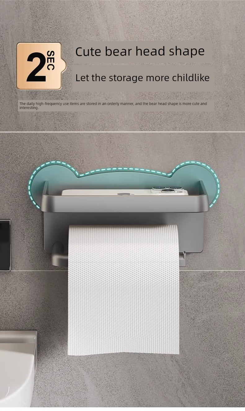 Bathroom Storage Rack Wall Hanging Waterproof Tissue Box