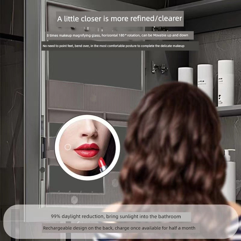 Accessible Luxury Cosmetics Storage Rack Punch-Free Bathroom Cabinet