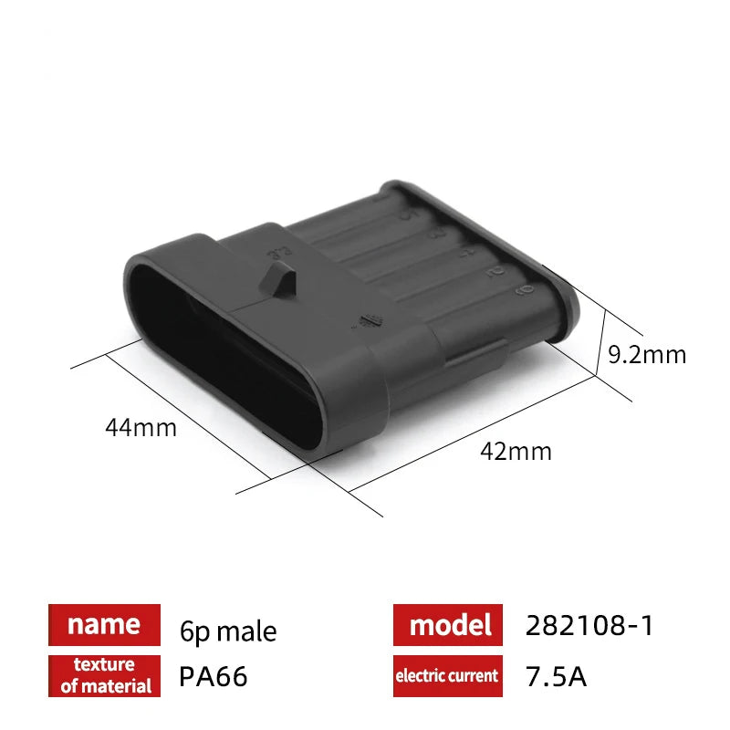 20/50/100Sets AMP Waterproof Connector 1/2/3/4/5/6 Pin 12A IP68 Electrical Automotive Wire Connector Plug Terminals Truck Car