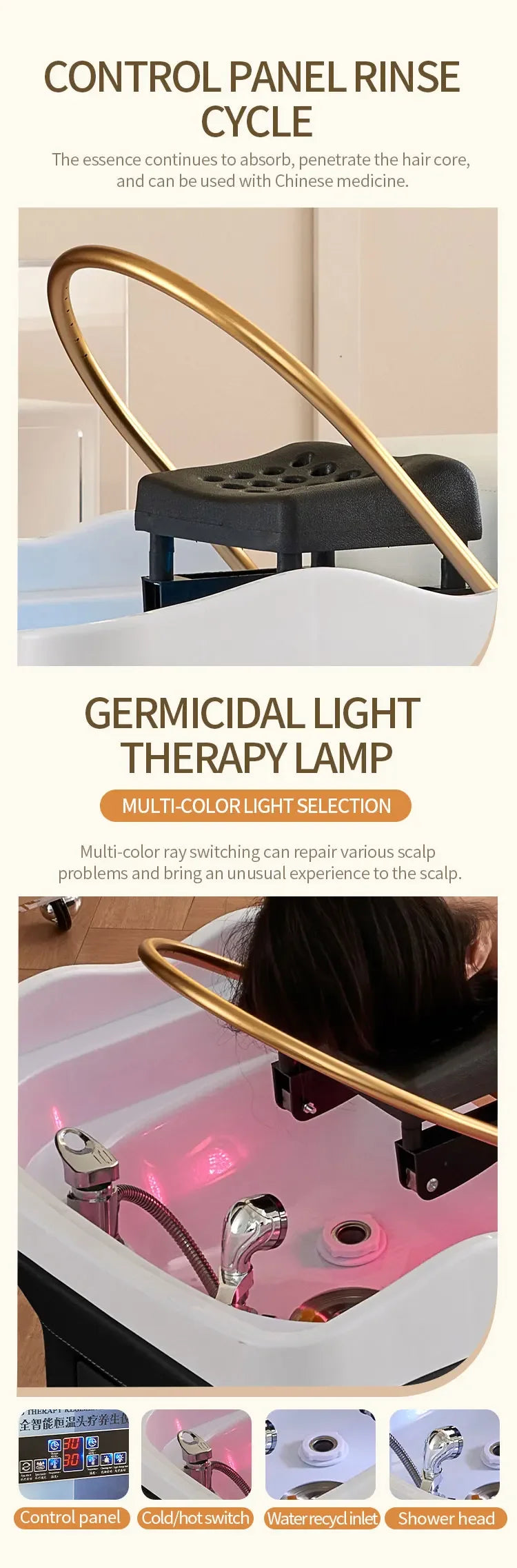 Salon hair washing bed portable head spa equipment  Removable shampoo basin