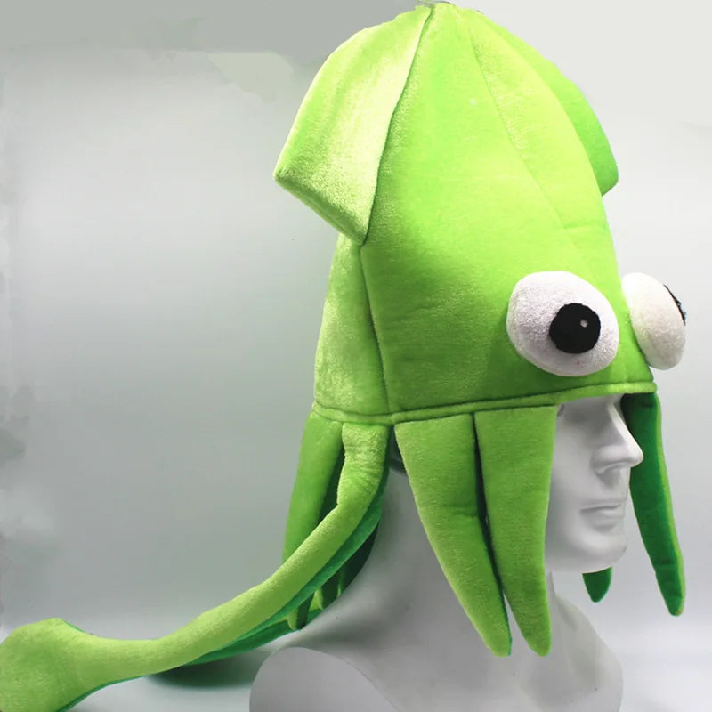 Four Color Halloween Ball Performance Party Props Novelty Toys Funny Hat Velvet Squid Hat Squid Octopus Hat