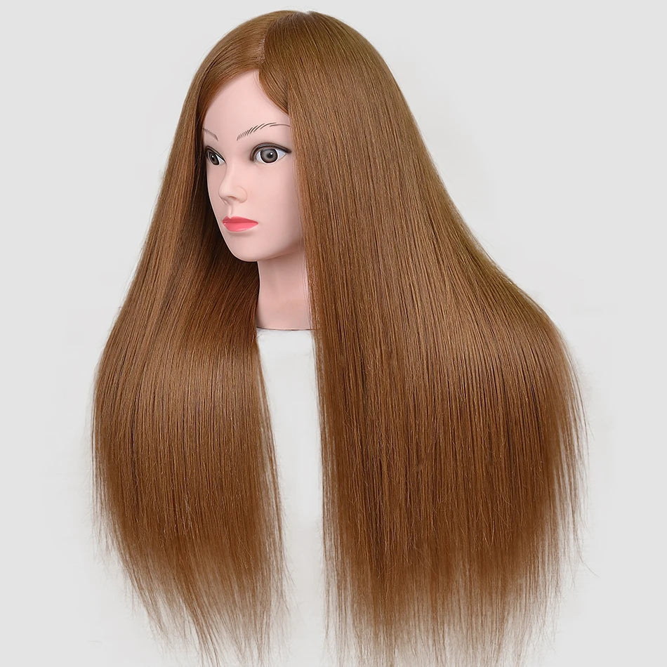 New Female Mannequin Training Doll Head With 80% Real Hair For Hairsyles Hairdressing Cosmetology Dolls Head With Stand Tripod