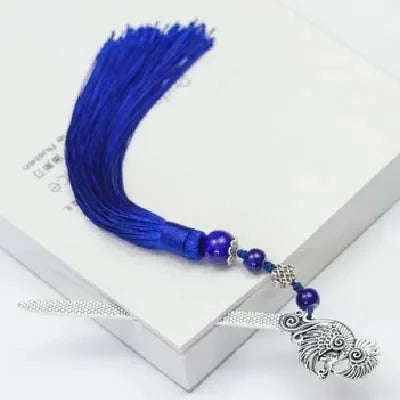 1PC Chinese Style Retro Metal Bookmark with Tassel Creative Plum Bossom Book Mark Students Stationery School Office Supply Gifts