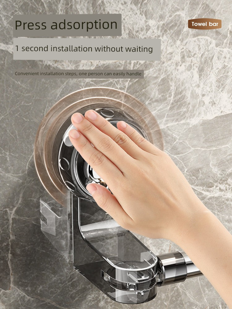 Suction Cup Towel Rack Bathroom Punch-Free Bathroom Retractable Towel Bar Storage Rack Bathroom Bath Towel Storage Rack
