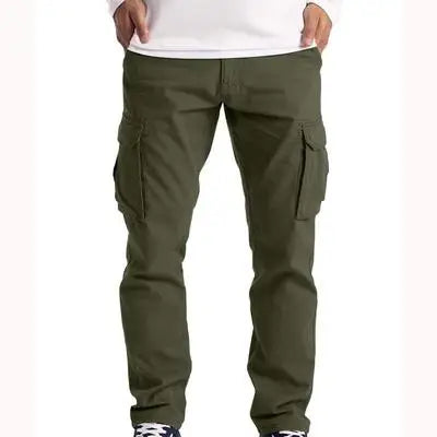 Plus Size S-5XL Men Cargo Pants Spring Autumn  Casual Muti Pocket Cotton Slim Straight  Elastic Long Tactical Hiking