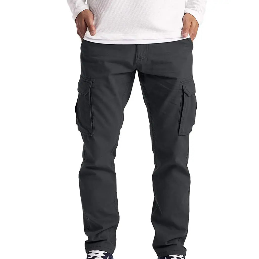 Plus Size S-5XL Men Cargo Pants Spring Autumn  Casual Muti Pocket Cotton Slim Straight  Elastic Long Tactical Hiking