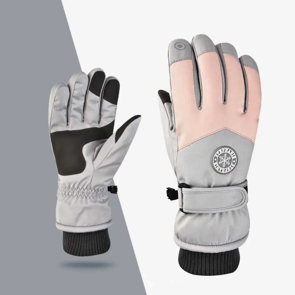 Outdoor Sports Touch Screen Winter Ski Gloves Warm Waterproof Velvet Gloves Korean Style Thermal Driving Gloves Outdooor