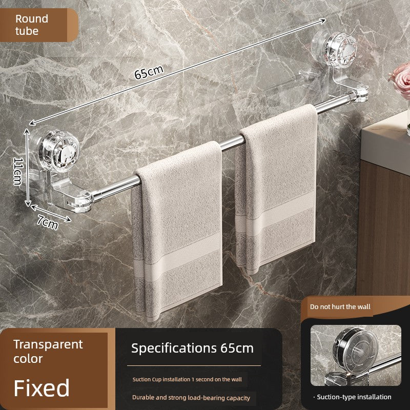 Suction Cup Towel Rack Bathroom Punch-Free Bathroom Retractable Towel Bar Storage Rack Bathroom Bath Towel Storage Rack
