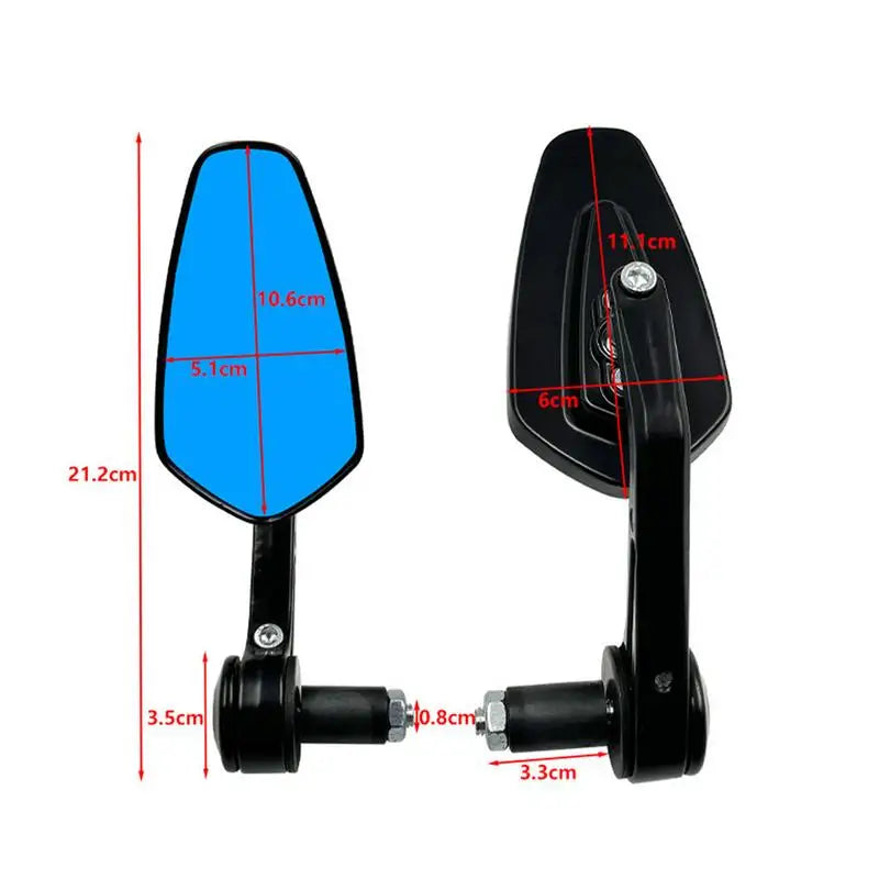 Motorcycle Rear View Reflector Cycling Bar End Rearview Reflectors Good Clarity Cycling Accessories For Outdoor Riding Urban