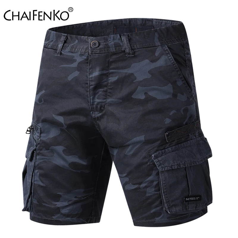 Men Summer New Camouflage Cargo Shorts 2024 Outdoor Hiking Jogging Short Pants Fashion Multiple Pockets Loose Casual Shorts Men