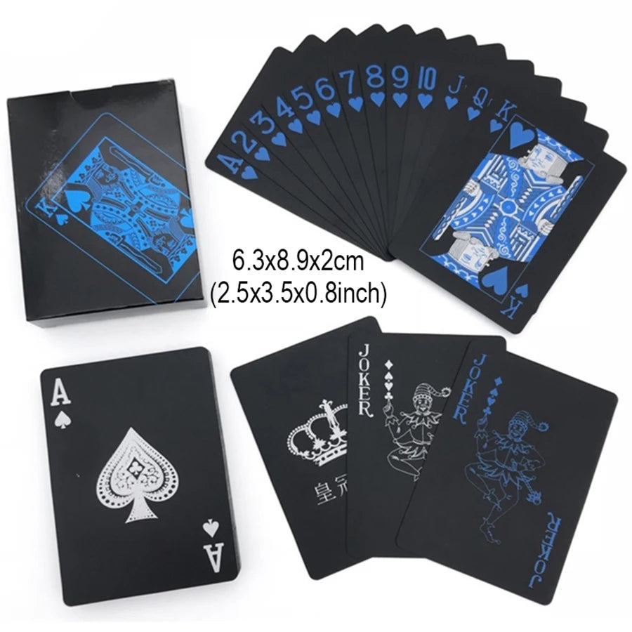 Black blue Playing Card Poker Game Deck red yellow Poker Suit Plastic Magic Waterproof Deck Of Card Magic Water Gift Collection