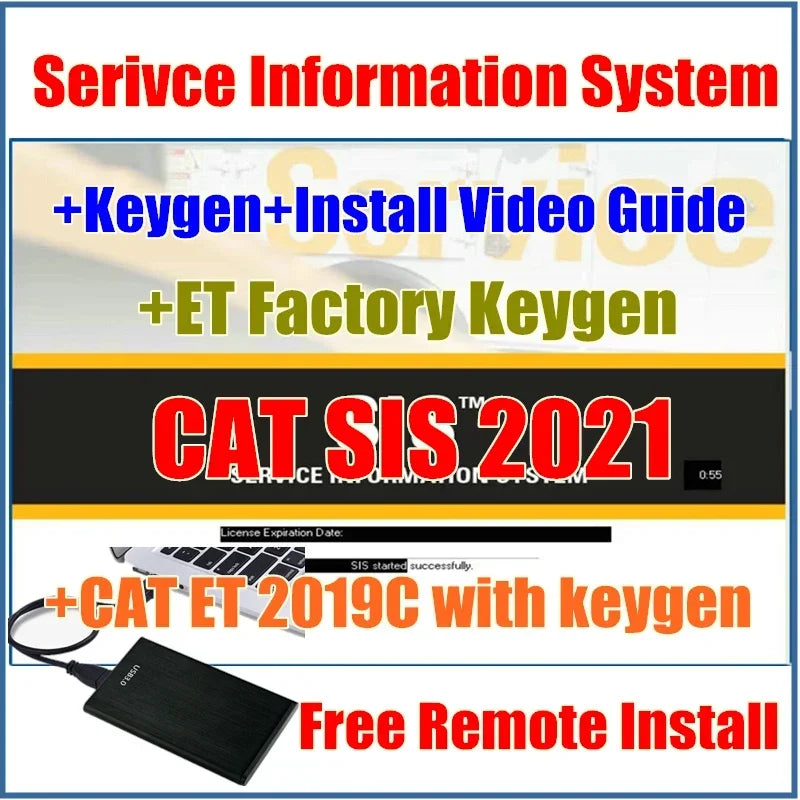 STW SIS 2021 Caterpillar Full Service + ET CAT 2019 keygen + Flash files 2020 + Factory Keygen +install Video for Cat in 500GHDD