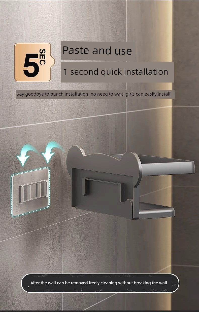 Bathroom Storage Rack Wall Hanging Waterproof Tissue Box