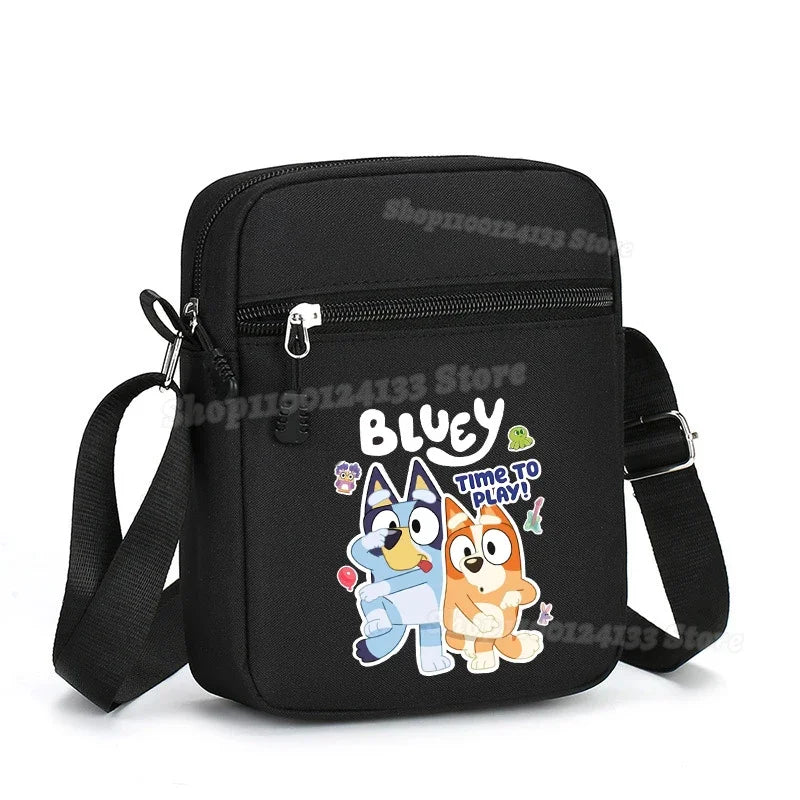 Bluey Shoulder Bag Men's Woman Crossbody Mini Bag Bingo Chilli Cartoon Anime Oxford Simple Casual Mobile Phone Handbag Cute Gift