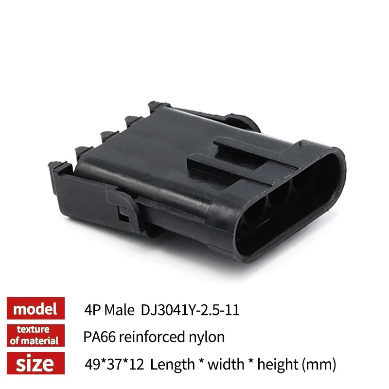 5/20/100sets 1 2 3 4 6Pin Way Delphi 2.5 GM Automotive Female Male Weather Pack Electrical Socket Plug Automobile Connectors