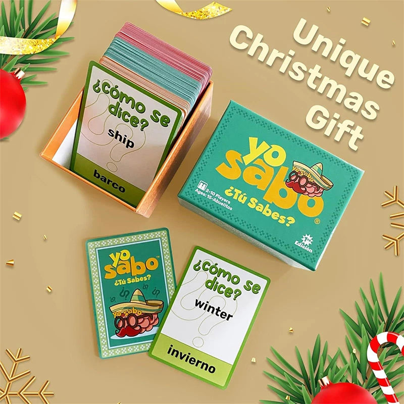 Family Friendly Bilingual Card Game For Game Nights - Hilarious Challenges, Trivia & Spanish Learning Fun For All Ages