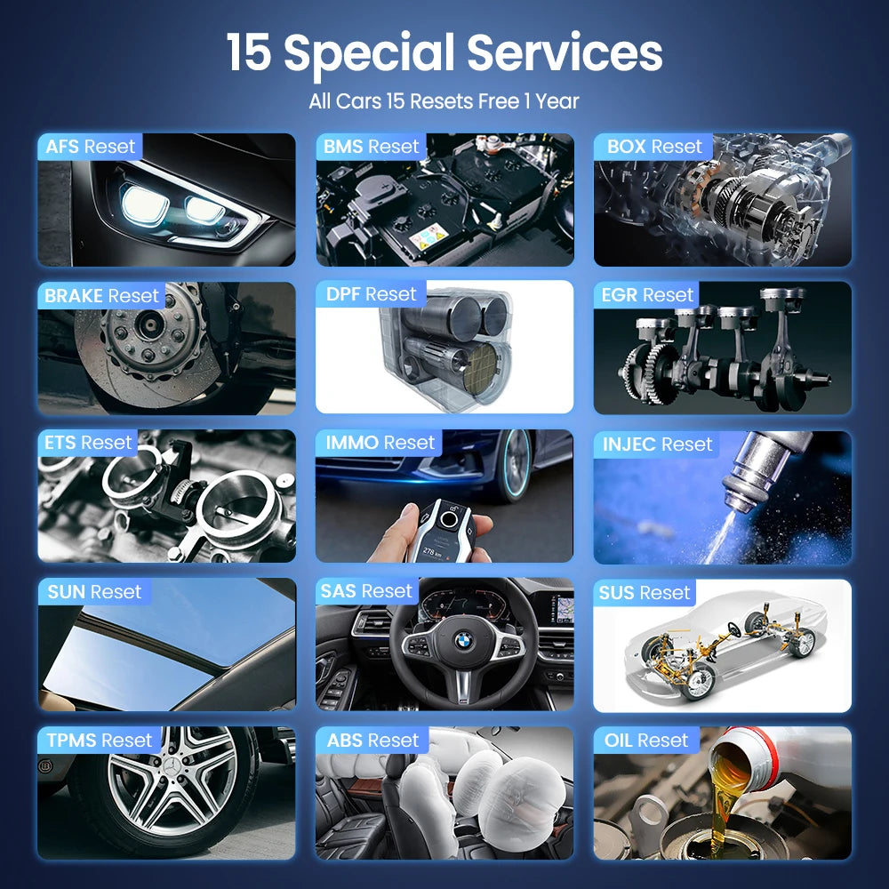 MUCAR DriverScan OBD2 Scanner Bluetooth, Bi-directional scan Tool OE Level All System Diagnostic Active Test 15 Service Function
