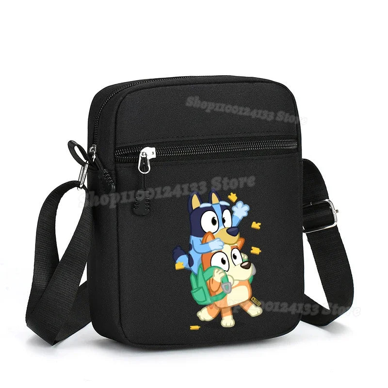 Bluey Shoulder Bag Men's Woman Crossbody Mini Bag Bingo Chilli Cartoon Anime Oxford Simple Casual Mobile Phone Handbag Cute Gift