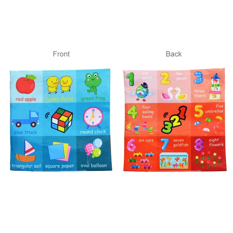 Baby Toys For Newborn Soft Cloth Book 0-24 Months Kids Learning Educational Black/White Cognition Rustle Sound Newspaper