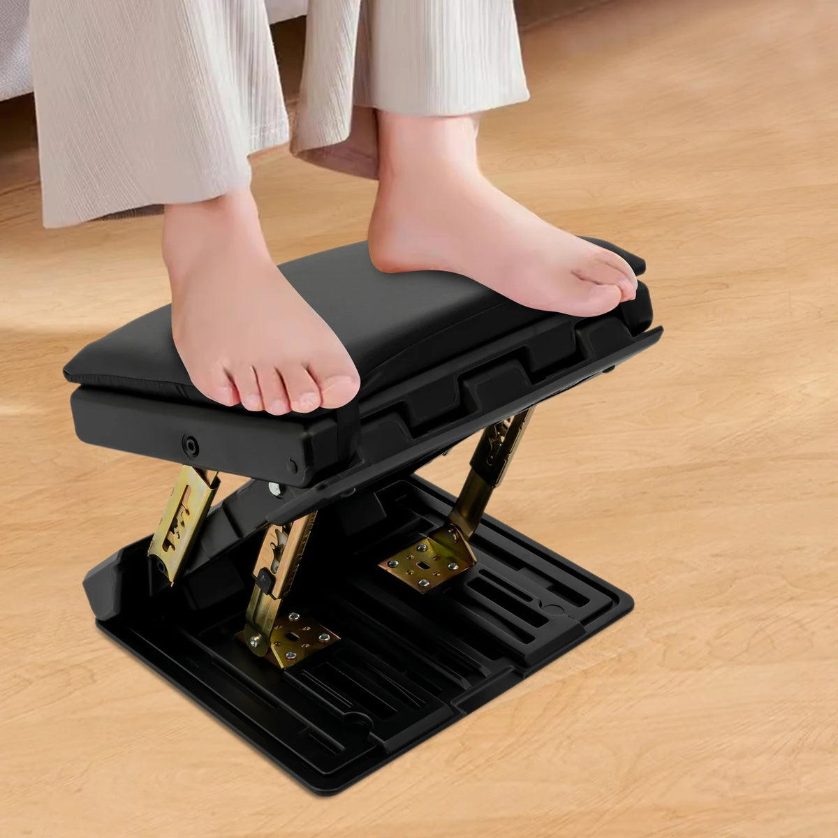 Under Desk Foot Rest Foldable Footrest Adjustable Footrest for Travel Office Outdoor Portable Foot Stool for Elderly