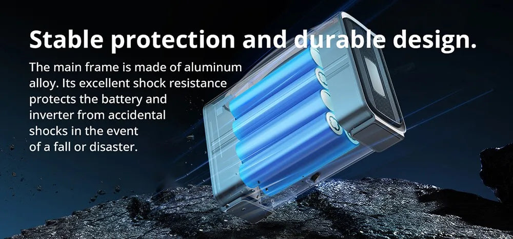 JustNow GT240 Pro 240W Portable Power Station, 320Wh LiFePO4 Battery Solar Generator, PD 60W Fast Charging, LED Light, 6 Outputs