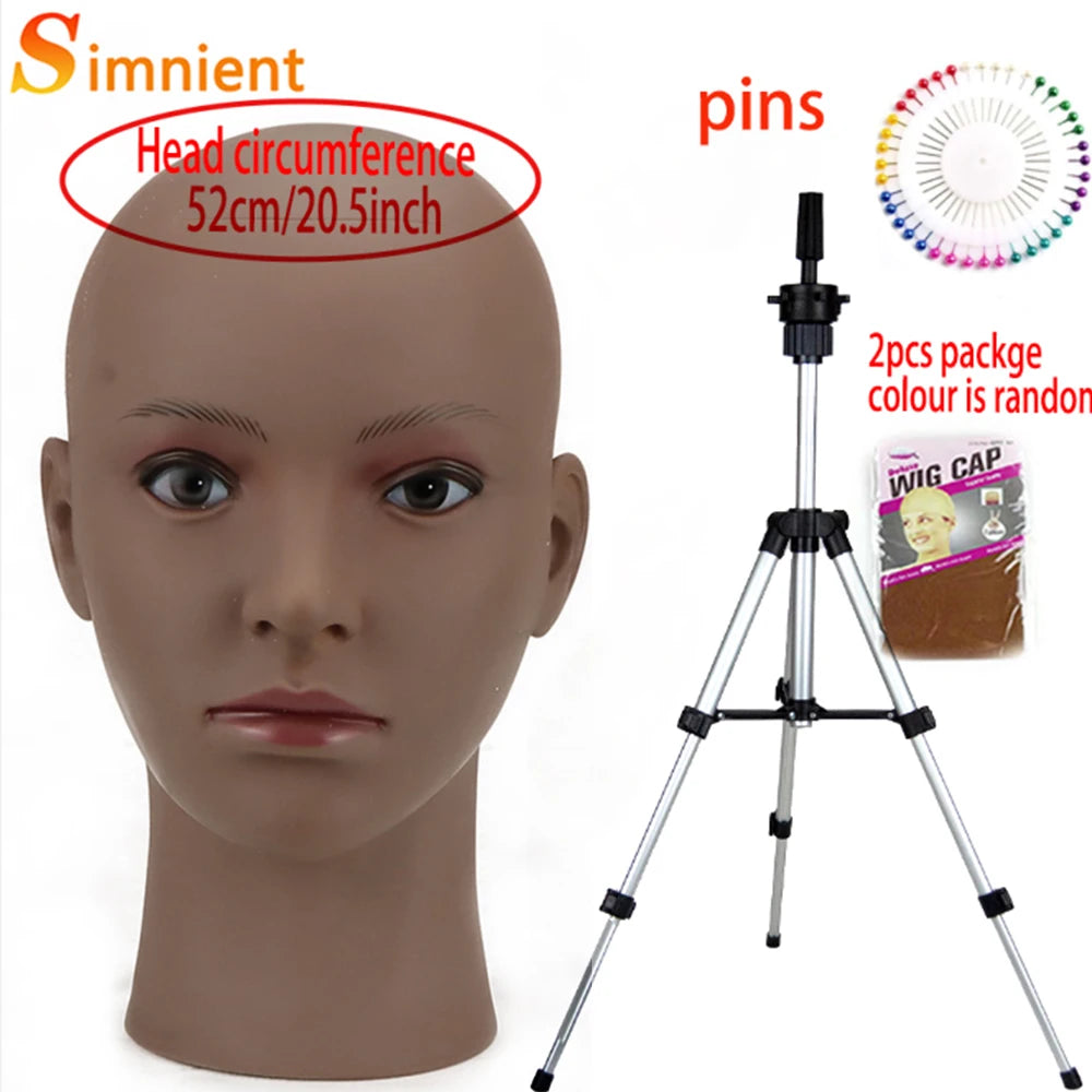 Mannequin Head With Tripod For Making Wig Hat Glasses Mask Display Cosmetology Manikin Head For Makeup Practice Wig Install Kit